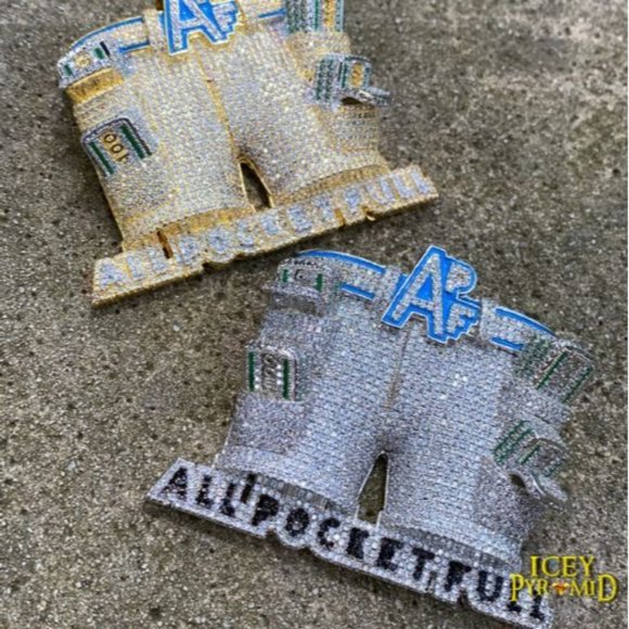 APF All Pocket Full Money Silver Color Design Pendant - Picture 5 of 5